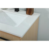Elegant Decor Sloane 24 Mdf And Steel Single Bathroom Vanity In Maple