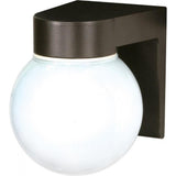 Nuvo Lighting SF77/141 Utility Fixture Die Cast Aluminum Durable Outdoor Wall Mount Porch and Patio Light with White Glass Globe