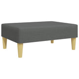 vidaXL Fabric Footstool - Dark Gray Ottoman/Stool for Living Room, Lounge, Bedroom - 30.3x21.7x12.2 with Plywood Frame