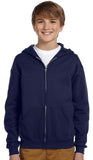 Youth FullZip Hooded Sweatshirt by Jerzees