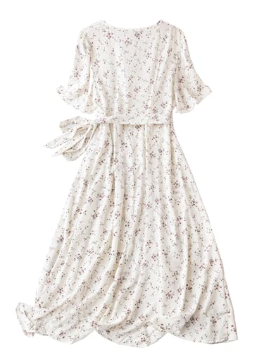 Toplot Dresses For Women|One Piece Dress For Women|Western Dress For Women (Belt-Dress-5184-Off White-M),Off-White,,B0D3R8PJQ3