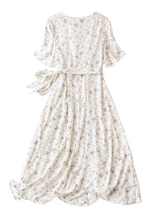 Toplot Dresses For Women|One Piece Dress For Women|Western Dress For Women (Belt-Dress-5184-Off White-M),Off-White,,B0D3R8PJQ3