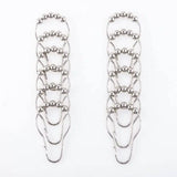Shower Curtain Hooks Rings, Stainless Steel Shower Curtain Rings and Hooks for Bathroom Shower Rods CurtainsSet of 12,Polished