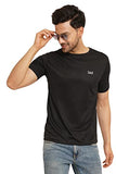 Lookmark Men'S Stylish Polyester T-Shirt(Mt16-Black-L)