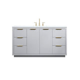 Elegant Decor Blake 60 Aluminum Alloy Mdf Single Bathroom Vanity In Gray