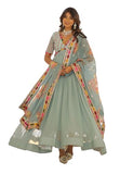 Wedani Georgette Embroidery Zari Sequins-Work Anarkali Kurta Set For Women (In Alpha Xl Regular Sky Blue),SKY BLUE,XL