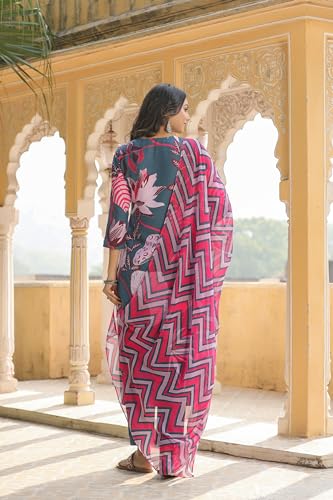 Anni Designer Women'S Cotton Blend Straight Printed Kurta With Pant & Dupatta (Sohini Grey_S_Grey_Small),Grey,S,Cotton Blend,Regular,