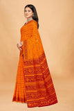 Tamaira Fashion Women'S Plain Cotton Saree (2536_Gold&Red