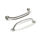 CABDM 10 Pack 5 inch Hole Center Polished Nickel Cabinet Pulls - Heavy Duty Solid Drawer Hardware Handles Kitchen Vanity Bathroo