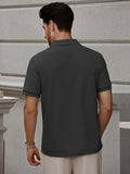 Leriya Fashion Solid Regular Fit Casual Old Money Polo t Shirt for Men (LF-MT-1138_Grey 2XL)