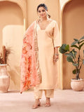 Shienzy Women'S Cotton Blend Kurta Set (1588Shz_Beige_2Xl)