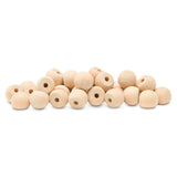 Wood Knobs, 3/4 Inch Round Natural Wood Drawer Pulls, Pack of 25 Unfinished Wooden Drawer Knobs, Ball Shaped Wood Cabinet Knobs,