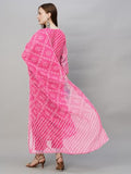 Anni Designer Women'S Cotton Blend Straight Printed Kurta With Pant & Dupatta (Doremi Baby Pink_L_Baby Pink_Large),Baby Pink,L,Cotton Blend,Regular,Kurta, Scarf