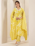 Libas Women'S Cotton Blend Kurta Sets (99701_Yellow_L)