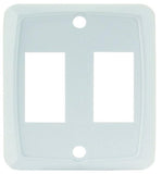 JR Products 12875 White Double Switch Face Plate