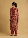 Gosriki Women'S Rayon Viscose Straight Printed Kurta With Pant & Dupatta (Anidra Red-Gs_Xl_Red_X-Large),Red,,B0DY85BWCL
