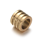 HALLEBEADS 10pcs Stainless Steel Grooved Column Beads Spacer Beads Loose Beads for Bracelet Jewelry Making Accessories (Style 38
