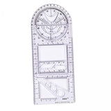 ATORSE 2xMultifunctional Drawing Ruler Angle Measuring Template Tool Junior School