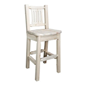 Montana Woodworks Homestead Collection Counter Height Barstool With Back, Ready To Finish