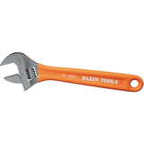 Klein Tools O50710 Adjustable Wrench, Precision Forged 1 1/2Inch ExtraCapacity Jaw, SAE and Metric Scales, PlasticDipped Hand