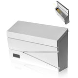 Ydocabinit Wall Mount Mailbox, Large Capacity Mailbox for House, Visibility Galvanized Steel Rust-Proof Metal Post Box Drop, Mai