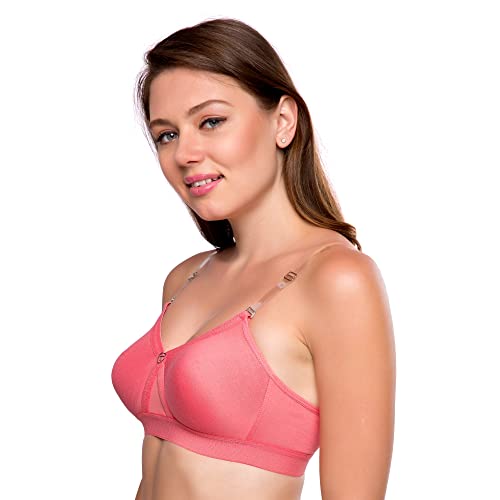 Trylo Alpa Strapless Women'S Bra Hoisery Cotton F-Cup Coral 34,CORAL,34,B07YV8GPQB