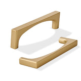khtumeware 10 Pack Solid Handles 5-Inch(128mm) Brushed Gold Cabinet pulls Kitchen Cabinet Handles, Cabinet Pulls Kitchen Cabinet