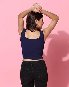 Toplot Women'S Combo Solid Ribbed Scoop Neck Sleeveless Slim Fit Tank Top Pack Of 2 (Combo-5069-Blk-Nvy-L),Black-Navy,,B0CG5JYFLR