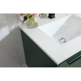 Elegant Decor Roman 24 Aluminum Alloy Mdf Single Bathroom Vanity In Green