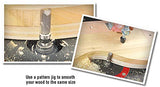Amana Tool 45479 Carbide Tipped Flush Trim Plunge Template 9/16 D x 3/4 CH x 1/4 Inch SHK w/ Upper Ball Bearing Router Bit