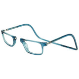 Clic Magnetic Reading Glasses for Men or Women, Computer Readers, Executive (M-XL, Jean Blue, 2.50 Magnification)