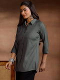 Libas Women'S Cotton Blend Regular Kurtis (58184_Grey_Xs)