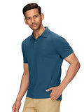 Xyxx Men'S Cotton Solid Regular Fit Shirt (Xy_Cr14_Polo Tshirt_1_Indian Blue,Indian BlueApparel,2XL