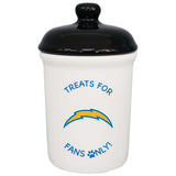 The Memory Company | Licensed NFL Treats for Team Fans Only Ceramic Pet Treat Canister,Los Angeles Chargers
