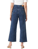 INKD Women's Stretchable Flare Jeans,Denim Divine