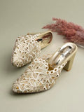 Shoetopia Girls Bantu-470 Golden Heeled Sandal - 3 Uk (Girls-Bantu-470-Golden),Golden,3,B0CQK2X21P