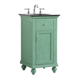 Elegant Decor Otto 19 Contemporary Solid Wood Single Bathroom Vanity In Mint