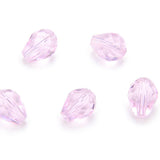 24pcs Adabele Austrian 8mm Faceted Teardrop Crystal Beads Rosaline Pink Compatible with 5500 Swarovski Crystals Preciosa