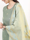 Ketch Polyester Womens Kurta&Duppatapalazzo (Khk3000061_Green Green S