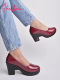 Shoetopia Solid Cherry Pumps For Girls-Eu41,Bronze,8,B0D5HFB8MW