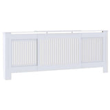 vidaXL Radiator Cover/Guard Adjustable Length 55.9 to 80.7 White MDF Heater Cover for Living Room/Office