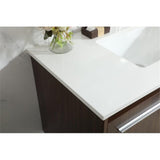 Elegant Decor Penn 36 Aluminum Alloy Mdf Single Bathroom Vanity In Walnut