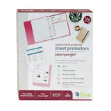 C-Line Clear Top-Loading Heavyweight Antimicrobial Poly Sheet Protectors, 8.5 X 11 Inches, 100 Per Box (62033)