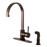 Kingston Brass Ls8715Dlsp Concord Kitchen Faucet, 8 In Spout Reach, Oil Rubbed Bronze