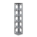 Convenience Concepts Omega 5 Tier Corner Bookcase, Gray