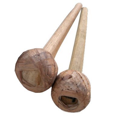 Pair (2) of Professional Mallets for African Bala Marimba - Natural Gum & Hardwood Stick