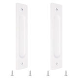 MOROBOR 180MM Rectangual Recessed Sliding Door Pulls, 2pcs Warm White Flush Pull Aluminum Alloy Closet Doors Finger Pulls with M