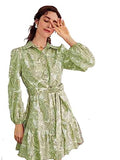 Dhruvi Trendz Women'S Slub Rayon Women Western Fit And Flare Dresses Regular Fit Dress (Dt-Wd1128_Green_Xl)