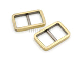 CRAFTMEMORE 1/2 Inch Slide Buckle Bag Belt Strap Adjuster Quality Purse Accessories 4 pcs SC11 (Brushed Brass)