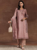 Libas Women'S Organza Kurta Set (27635_Pink